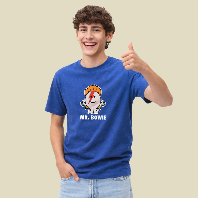 Mr Bowie Cartoon Playful T-Shirt