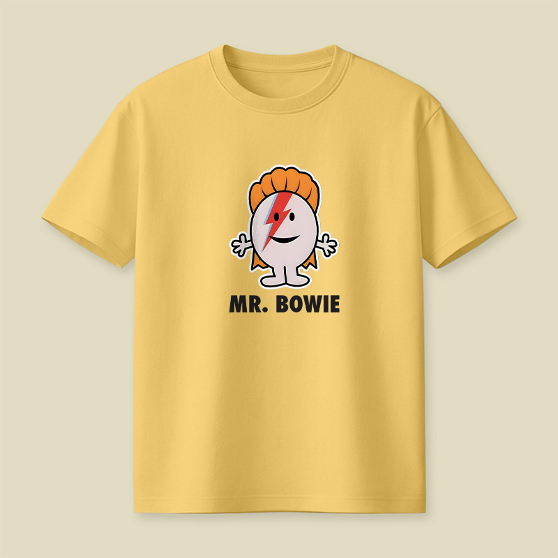 Mr Bowie Cartoon Playful T-Shirt