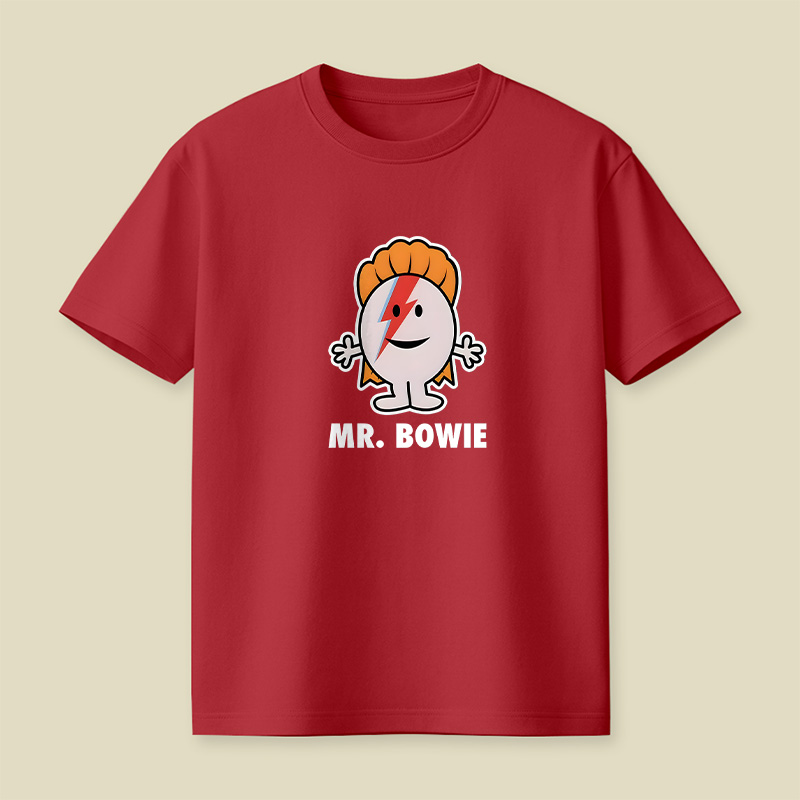 Mr Bowie Cartoon Playful T-Shirt