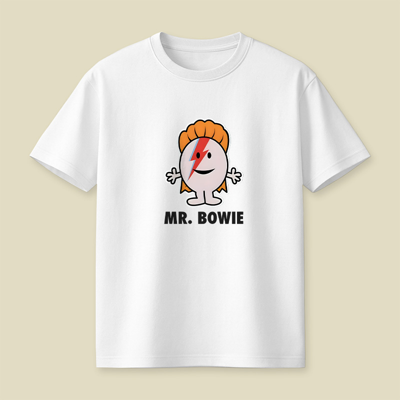 Mr Bowie Cartoon Playful T-Shirt