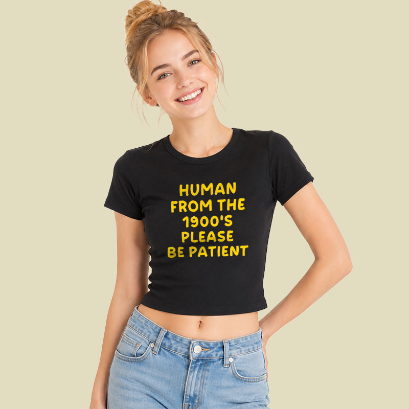 90s Human Be Patient Geek Baby Tee