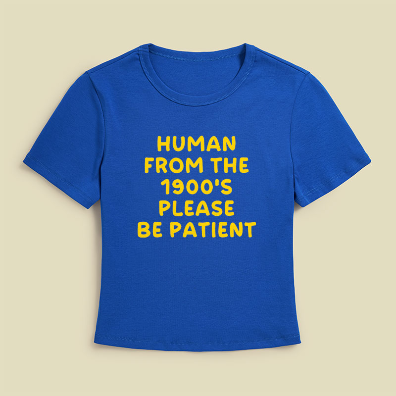 90s Human Be Patient Geek Baby Tee