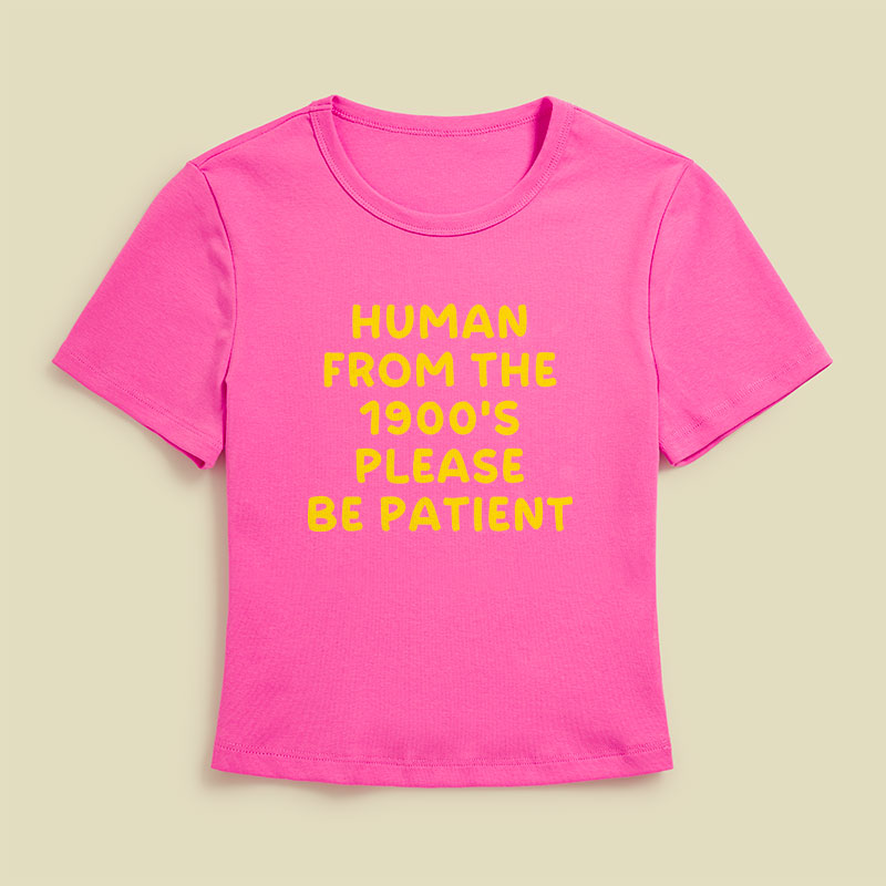 90s Human Be Patient Geek Baby Tee