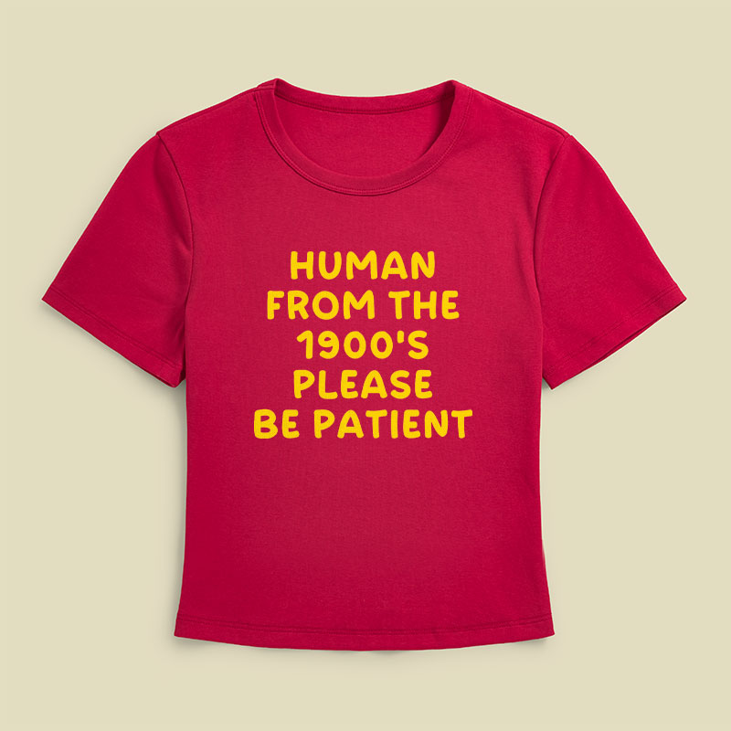 90s Human Be Patient Geek Baby Tee