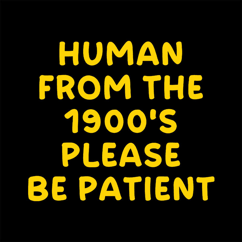 90s Human Be Patient Geek Baby Tee