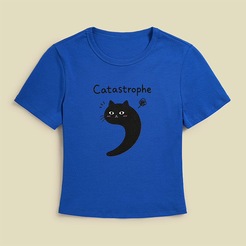Black Cat Catastrophe Humor Geek Baby Tee