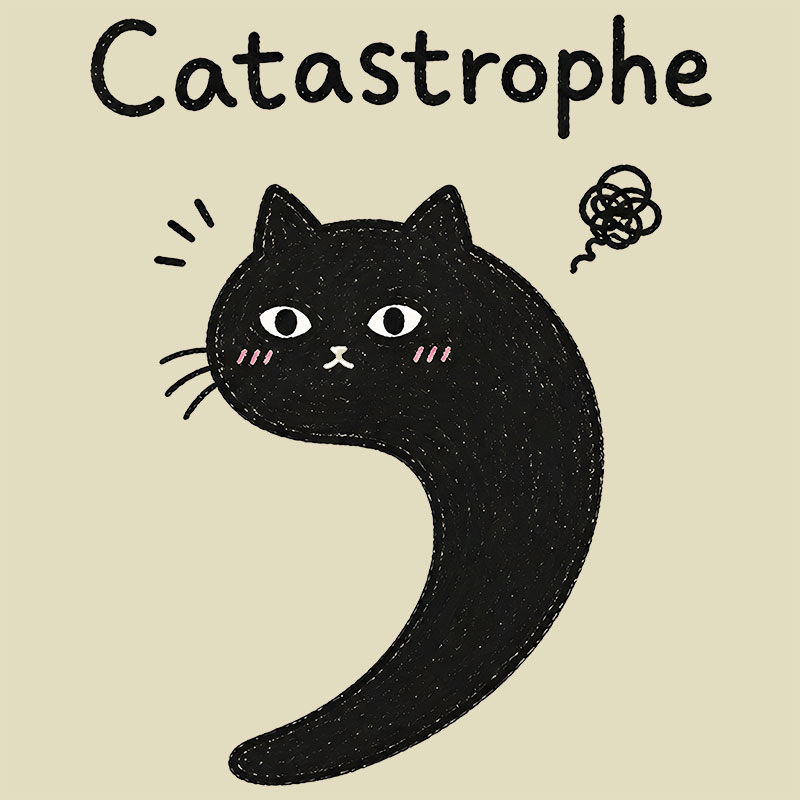 Black Cat Catastrophe Humor Geek Baby Tee
