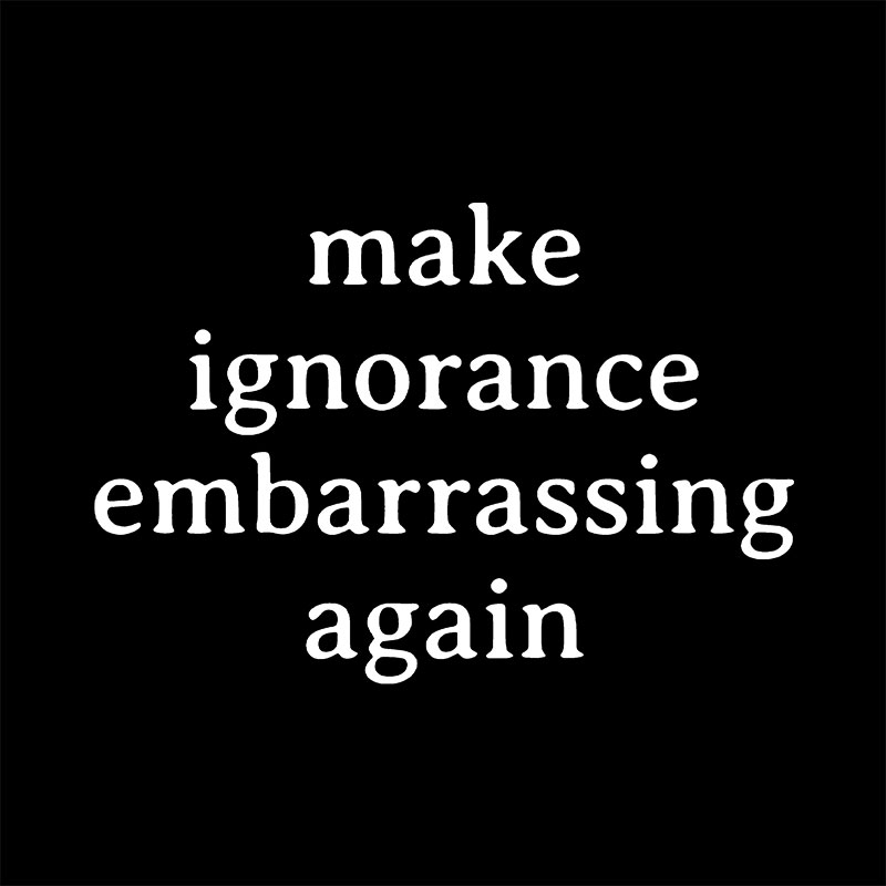 Make Ignorance Embarrassing Again Geek Baby Tee