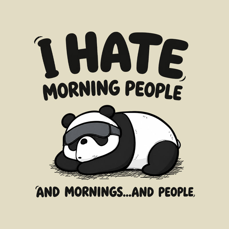 I Hate Morning People Playful T-Shirt
