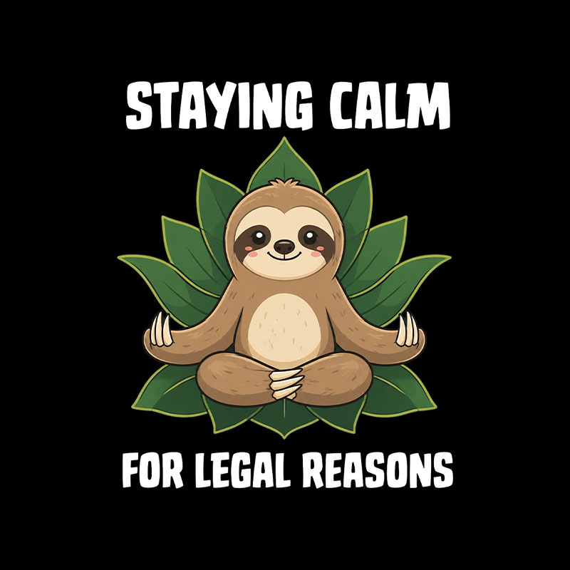 Staying Calm For Legal Reasons Playful T-Shirt