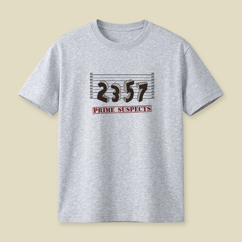The Prime Number Suspects Playful T-Shirt