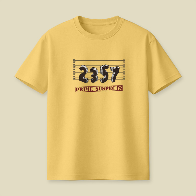 The Prime Number Suspects Playful T-Shirt