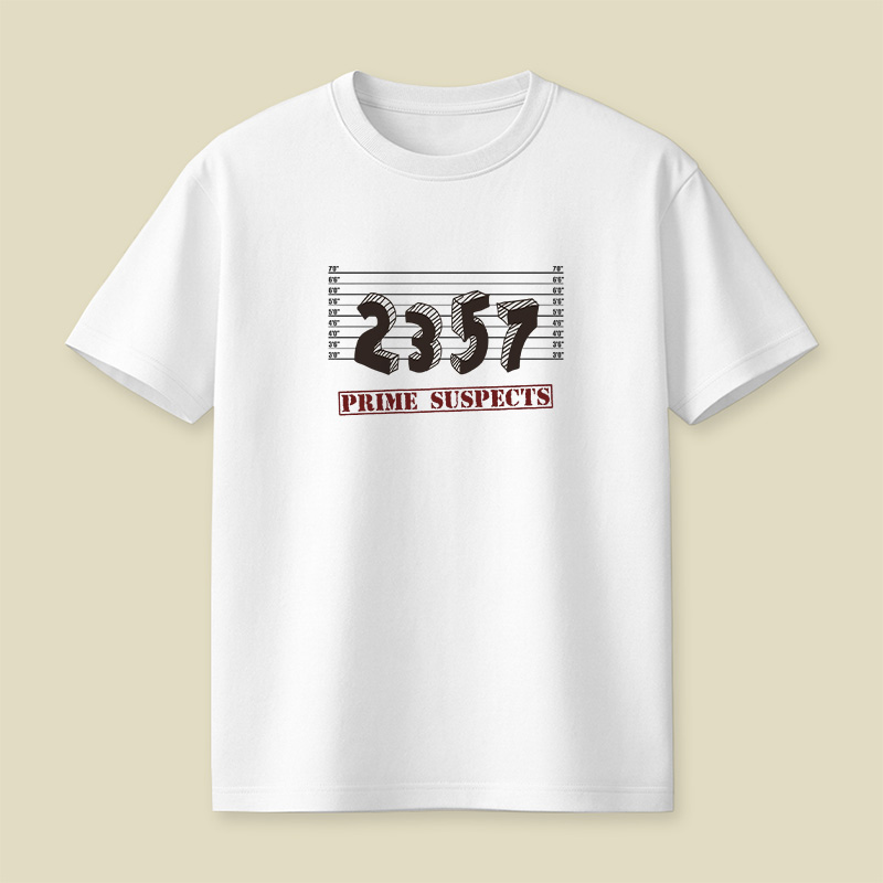 The Prime Number Suspects Playful T-Shirt