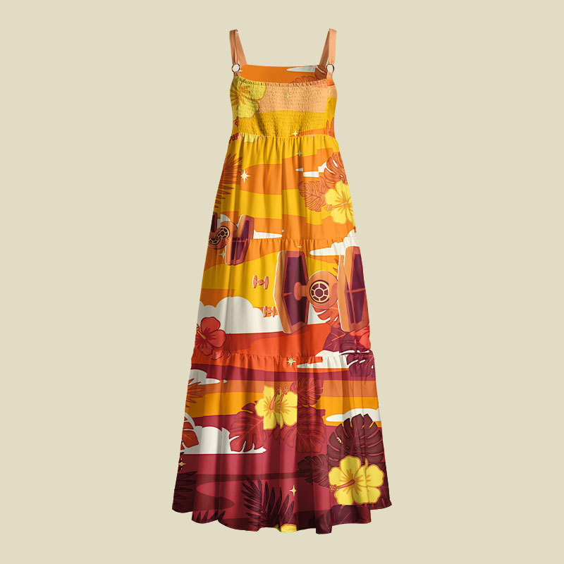 Ride Of The Tie Fighters Playful Maxi Dress