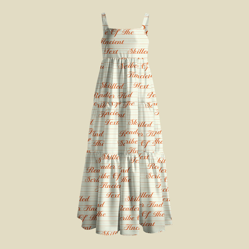 Skilled Reader And Scribe Of The Ancient Text Playful Maxi Dress