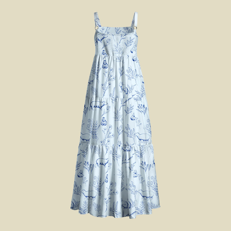 Capybara Playful Maxi Dress