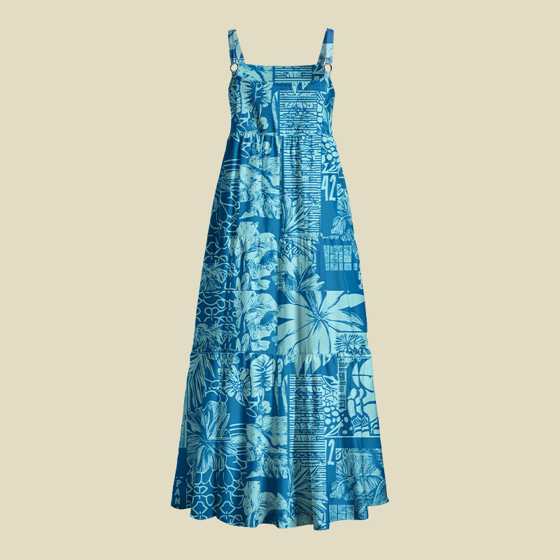 Don't Panic Blue Playful Maxi Dress