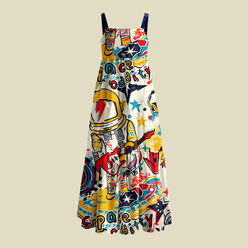 Space Oddity Playful Maxi Dress