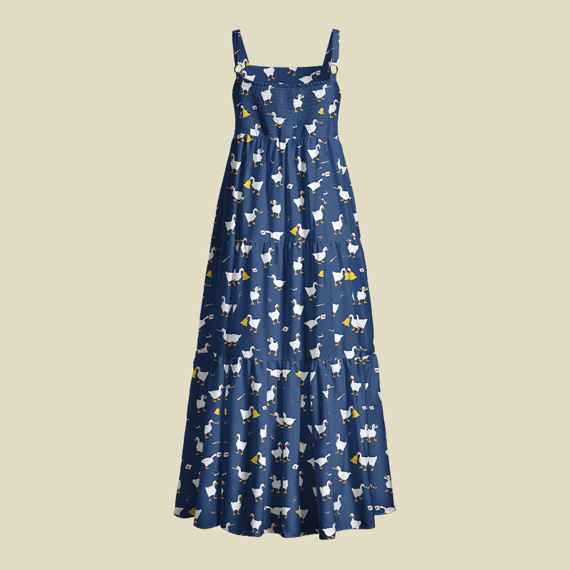Goose Game Blue Playful Maxi Dress