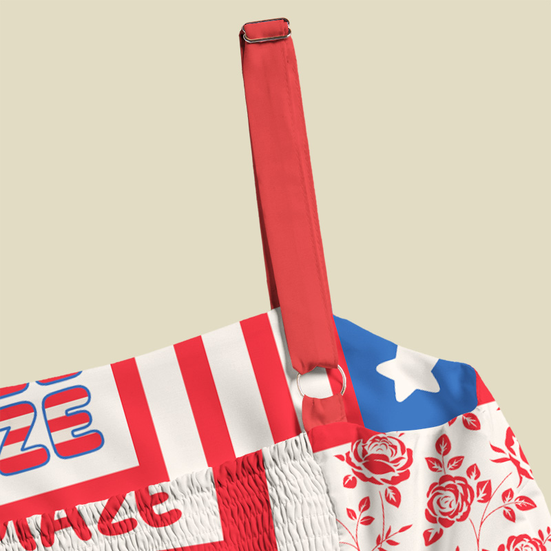 Space Rescue American Flag Playful Maxi Dress