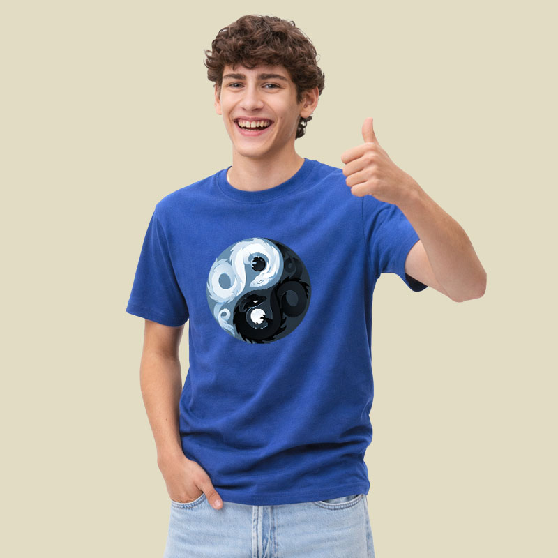Yin And Yang Dragons Playful T-Shirt