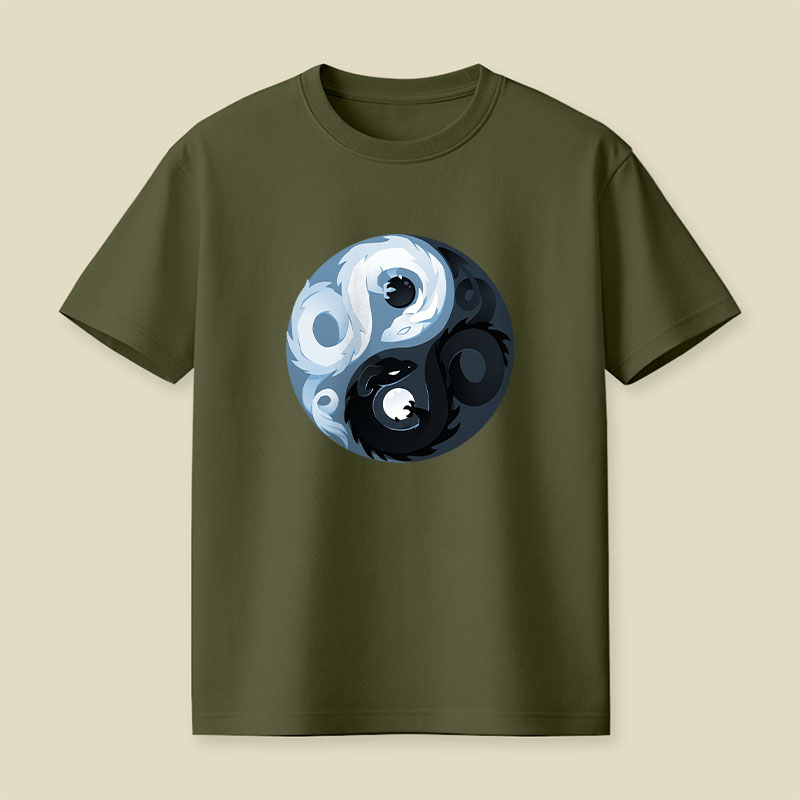 Yin And Yang Dragons Playful T-Shirt