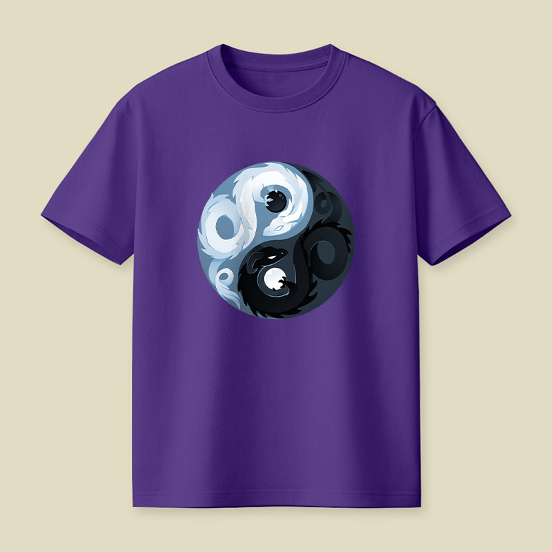 Yin And Yang Dragons Playful T-Shirt