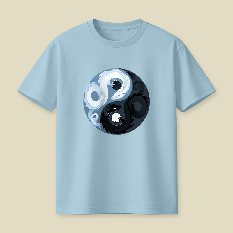 Yin And Yang Dragons Playful T-Shirt
