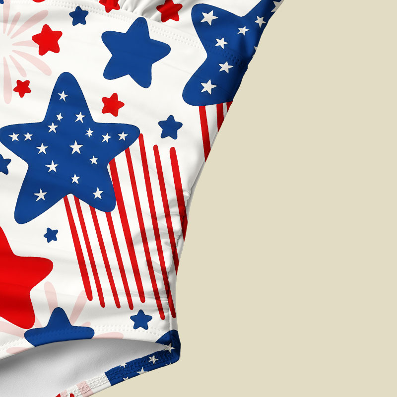 Star-Spangled Sparkler Tummy Control One Piece Swimsuit