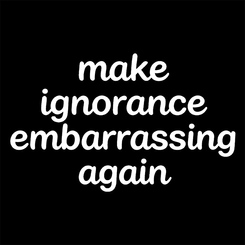 Make Ignorance Embarrassing Again Geek Baby Tee