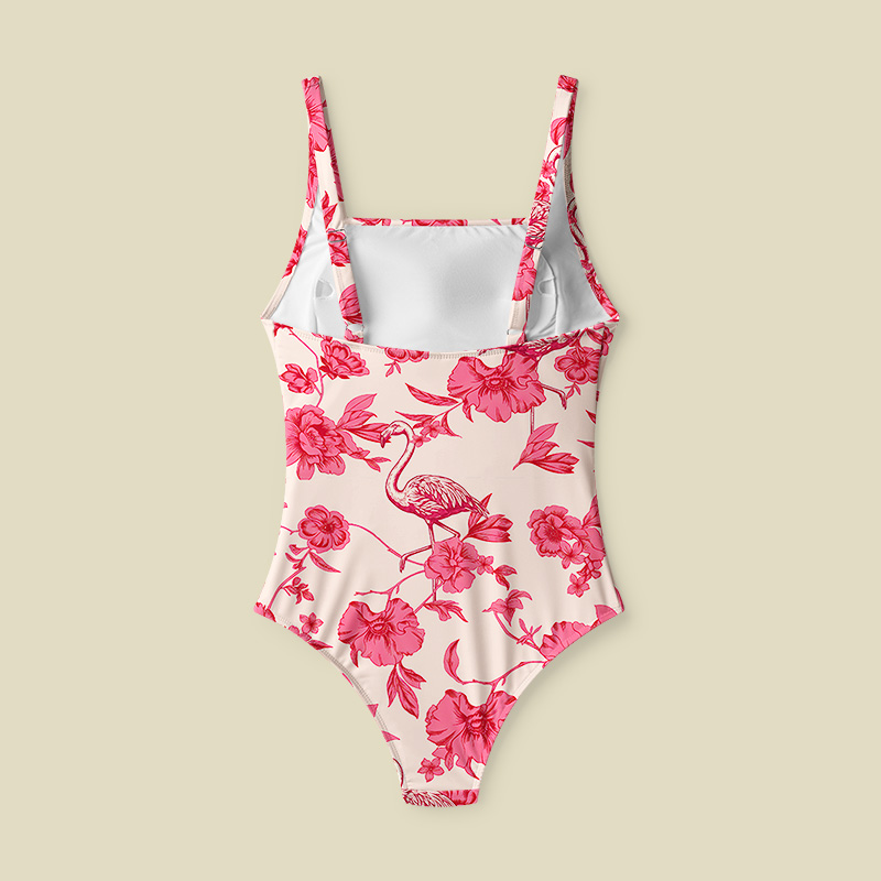 Pink Peony Paradise Tummy Control One Piece Swimsuit