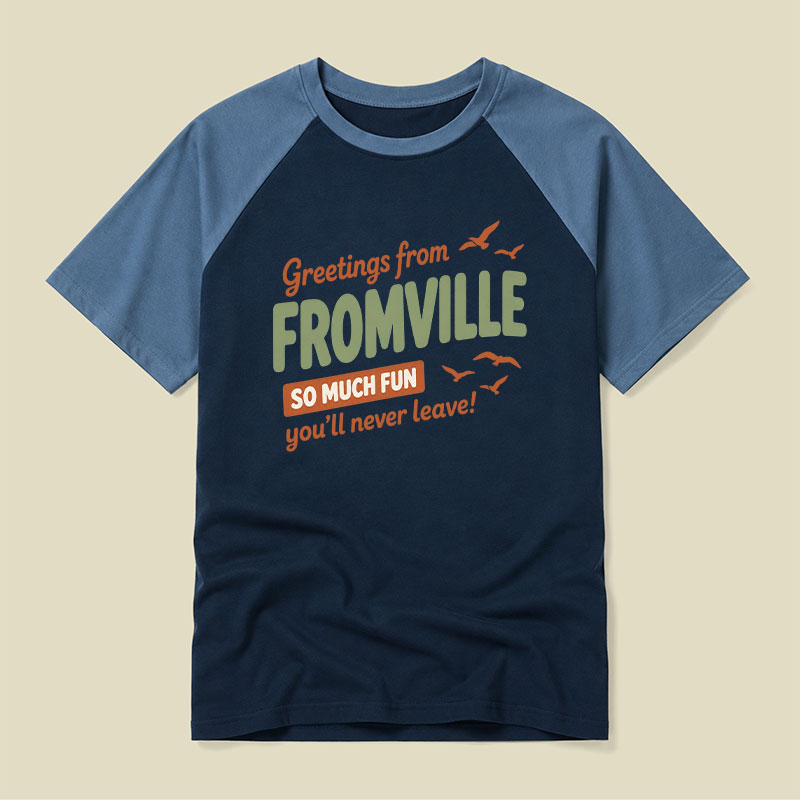 Greetings From Fromville Raglan T-shirt