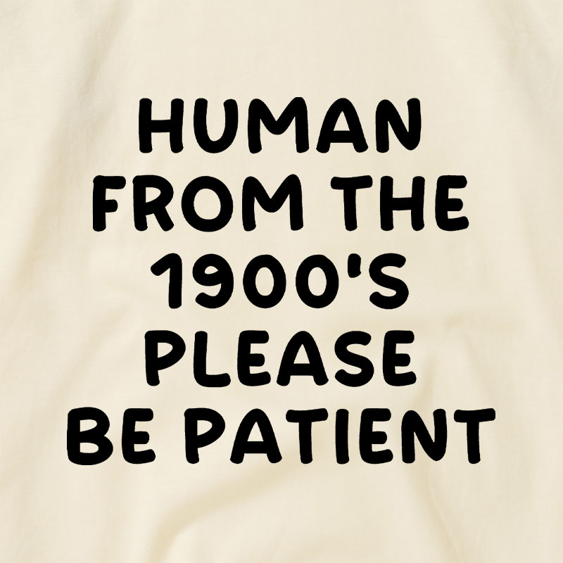 90s Human Be Patient Raglan T-shirt