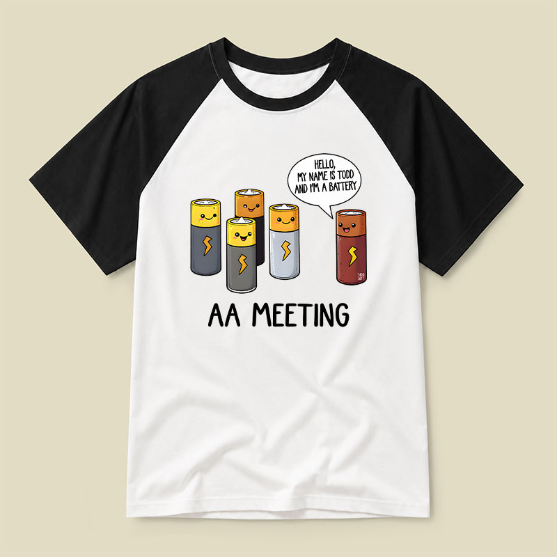 AA MEETING Raglan T-shirt