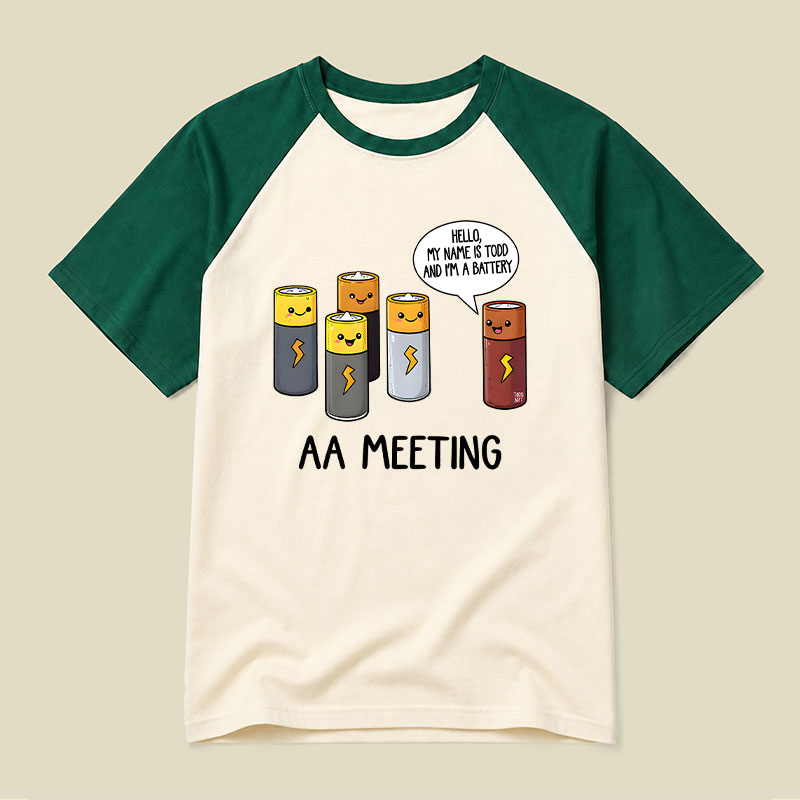 AA MEETING Raglan T-shirt
