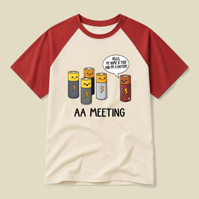 AA MEETING Raglan T-shirt