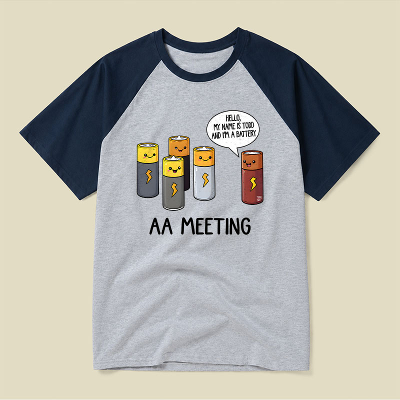 AA MEETING Raglan T-shirt