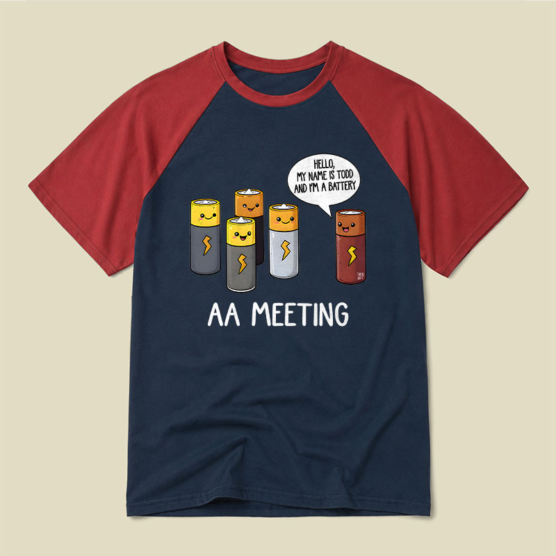 AA MEETING Raglan T-shirt