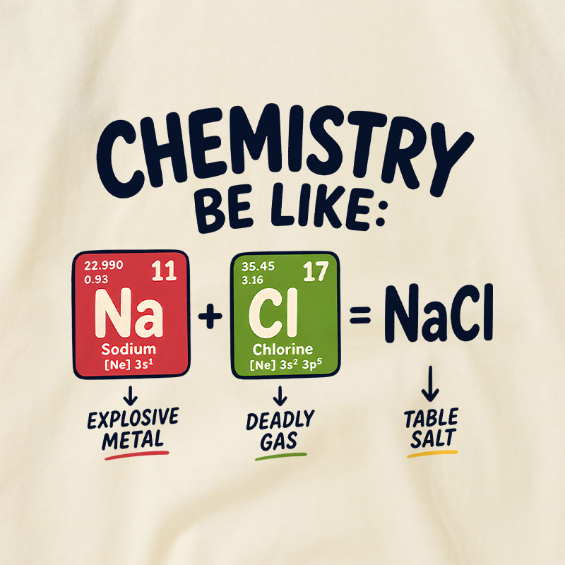 Chemistry Be Like Explosive Gas To Salt Raglan T-shirt