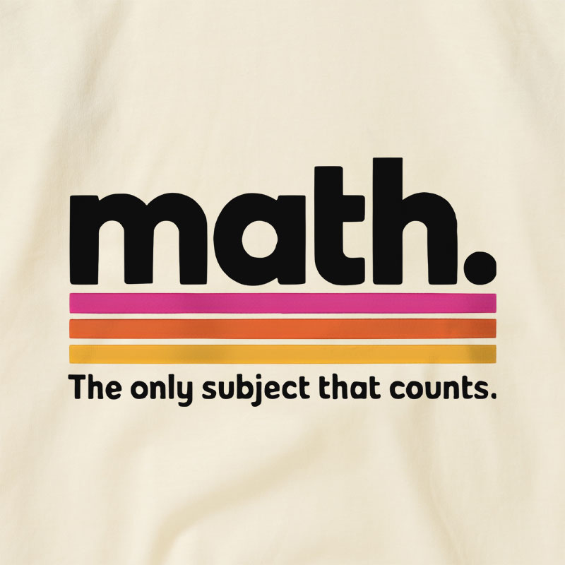 The Only Subject That Counts Math Raglan T-shirt