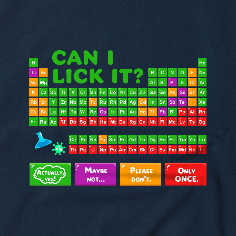 Can I Lick It Periodic Table Raglan T-shirt