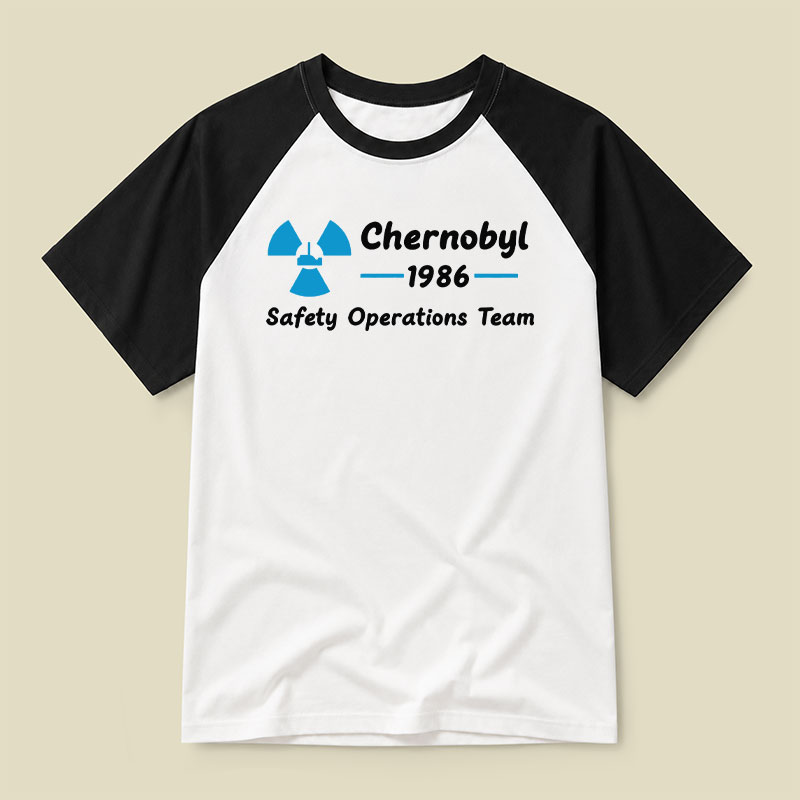 Chernobyl Safety Operations Team 1986 Raglan T-shirt