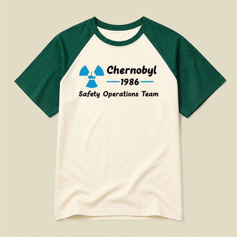 Chernobyl Safety Operations Team 1986 Raglan T-shirt