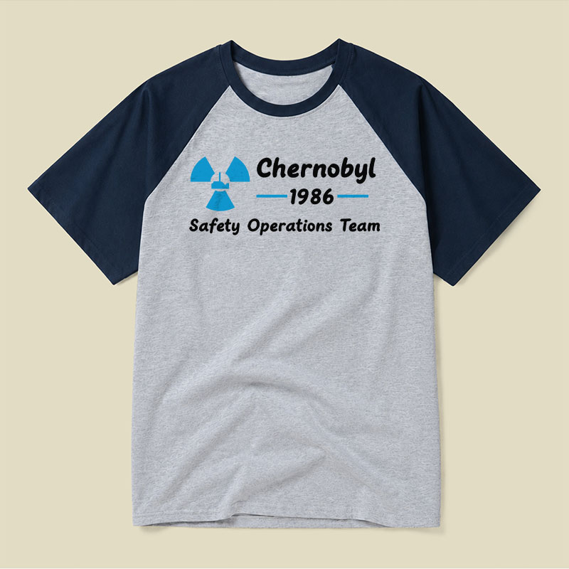 Chernobyl Safety Operations Team 1986 Raglan T-shirt