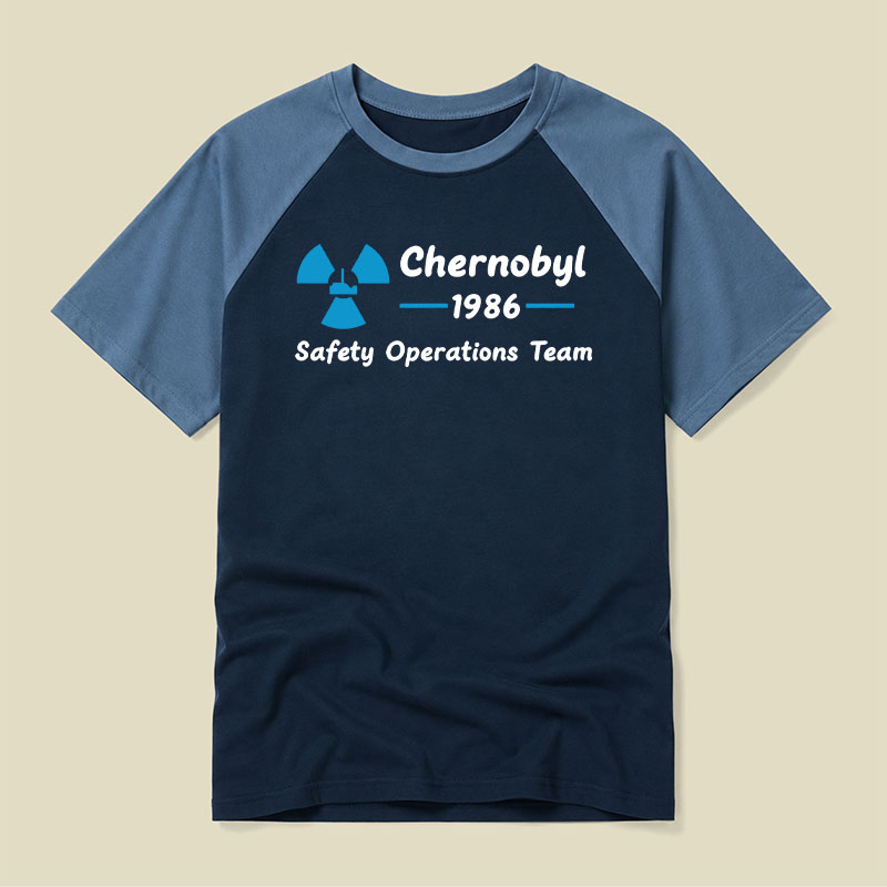 Chernobyl Safety Operations Team 1986 Raglan T-shirt