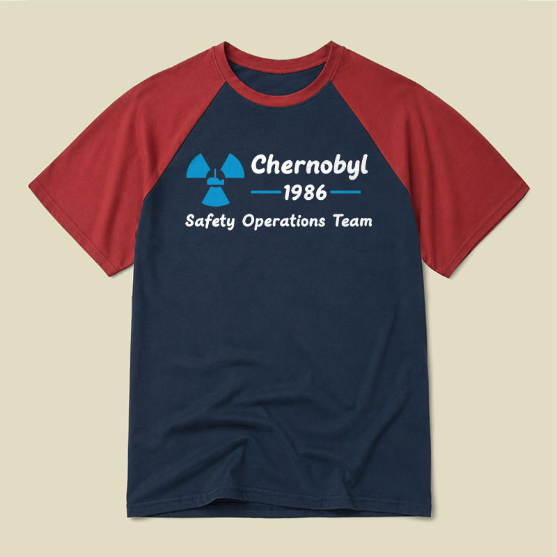 Chernobyl Safety Operations Team 1986 Raglan T-shirt