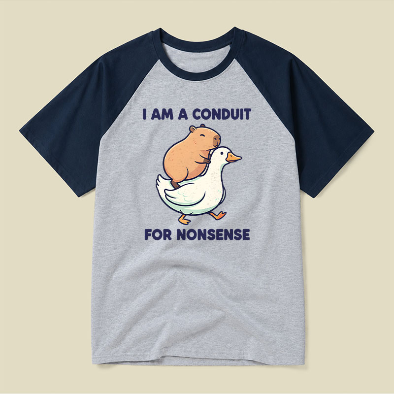 I Am A Conduit For Nonsense Raglan T-shirt