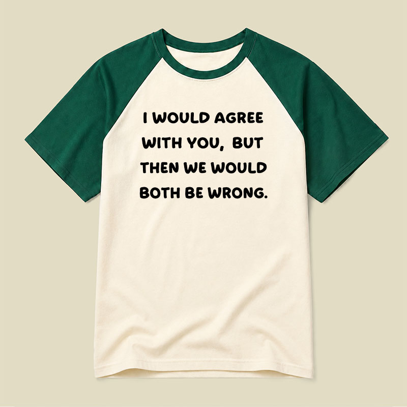 I Would Agree With You But We Both Be Wrong Raglan T-shirt