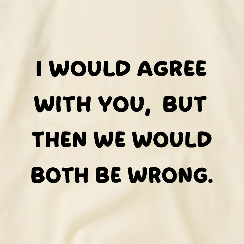 I Would Agree With You But We Both Be Wrong Raglan T-shirt
