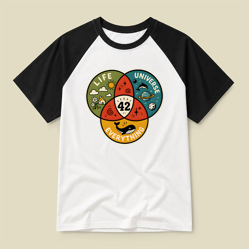 Life The Universe And Everything 42 Raglan T-shirt